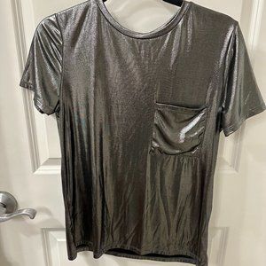Zara Oversized Metallic T-Shirt